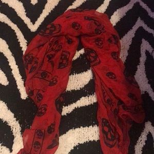 Black and Red Authentic Alexander McQueen Scarf